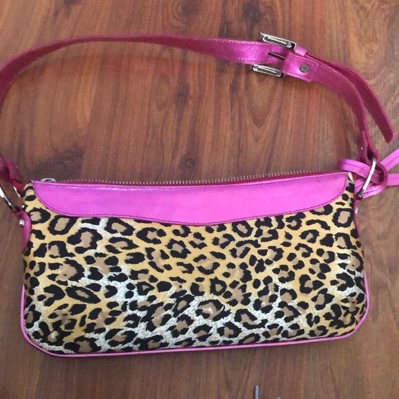 Carmen Steffens Y2K Leopard with pink trim handbag ￼ - Picture 4 of 7